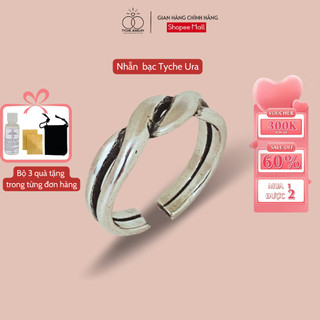 Nhẫn bạc 925 Tyche Ura thiết kế đơn giản, phong cách Ritro thủ công dành cho cả nam và nữ TYCHE JEWELRY
