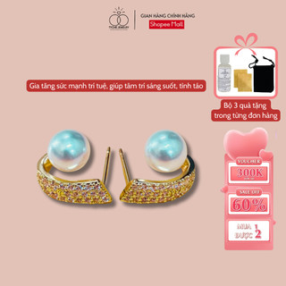 Bông tai bạc nữ Tyche Princess nạm đá phong cách trẻ trung phù hợp đeo đi học, đi chơi,đi làm TYCHE JEWELRY