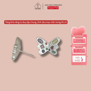 Bông tai bạc nữ Tyche Butterfly kiểu dáng Hàn Quốc phong cách trẻ trung phù hợp đeo đi học, đi chơi,đi làm TYCHE JEWELRY
