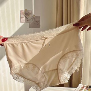  Quần lót nữ su tơ cao cấp Set 5 quần sịp nữ viên ren mêm mại đáy lỗ kháng khuẩn VIKAM C37 