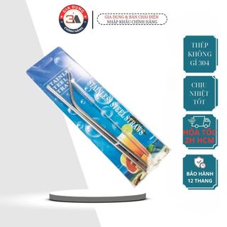 Combo ống hút inox cao cấp chống gỉ - combo 3 món