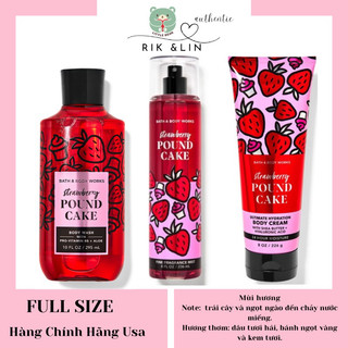 Auth_ Fullsize STRAWBERRY POUND CAKE |SWEET PETAL POUND CAKE | ICED LEMOND POUNDCAKE _Full Size XỊT THƠM BODY MIST l