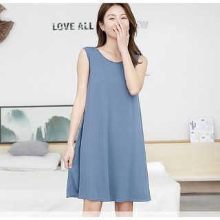 Váy đầm ngủ ba lỗ mặc nhà vải Modal (gỗ Sồi) tự nhiên co giãn mát lạnh mùa hè mã VAV0172