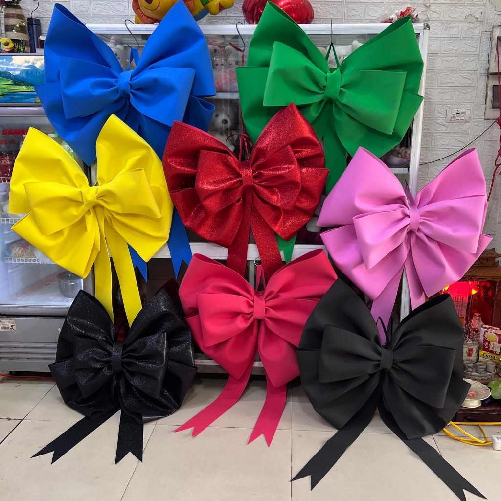 (Hỏa tốc ở Hà Nội) Nơ siêu to khổng lồ nhiều màu bằng xốp trang trí Giáng sinh Noel, shop thời trang ,phục vụ chụp ảnh