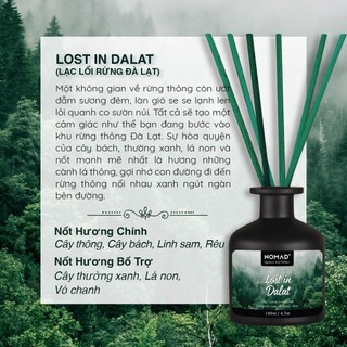 Bộ Tán Hương Que Mây Nomad Reed Diffuser Lost In Dalat 140ml