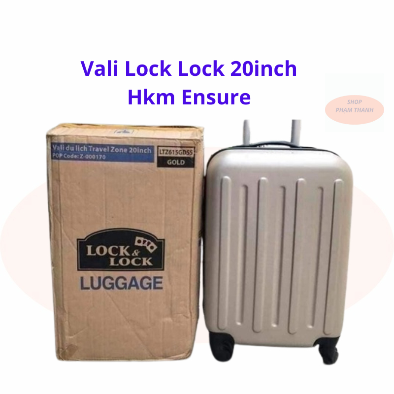 Vali Lock Lock , vali Lock Lock 20in kèm 1 áo bọc vali hàng khuyến mãi của sữa Ensure Gold