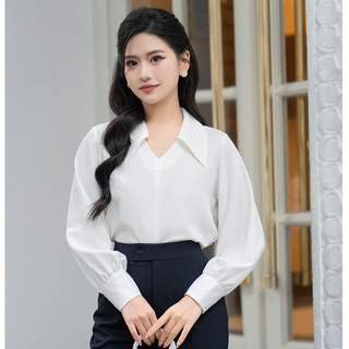 Áo sơ mi nữ RUZA tay dài thiết kế thời trang thanh lịch sang trọng ADF130