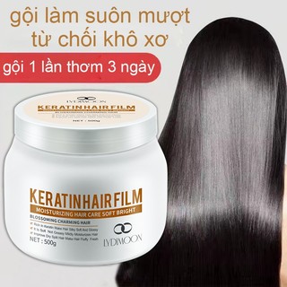 LYDIMOON Mặt nạ tóc keratin Dầu xả Dưỡng tóc 500g Tinh dầu dưỡng tóc Kem ủ tóc Phục Hồi Tóc Tăng độ bóng mượt Dầu ủ tóc