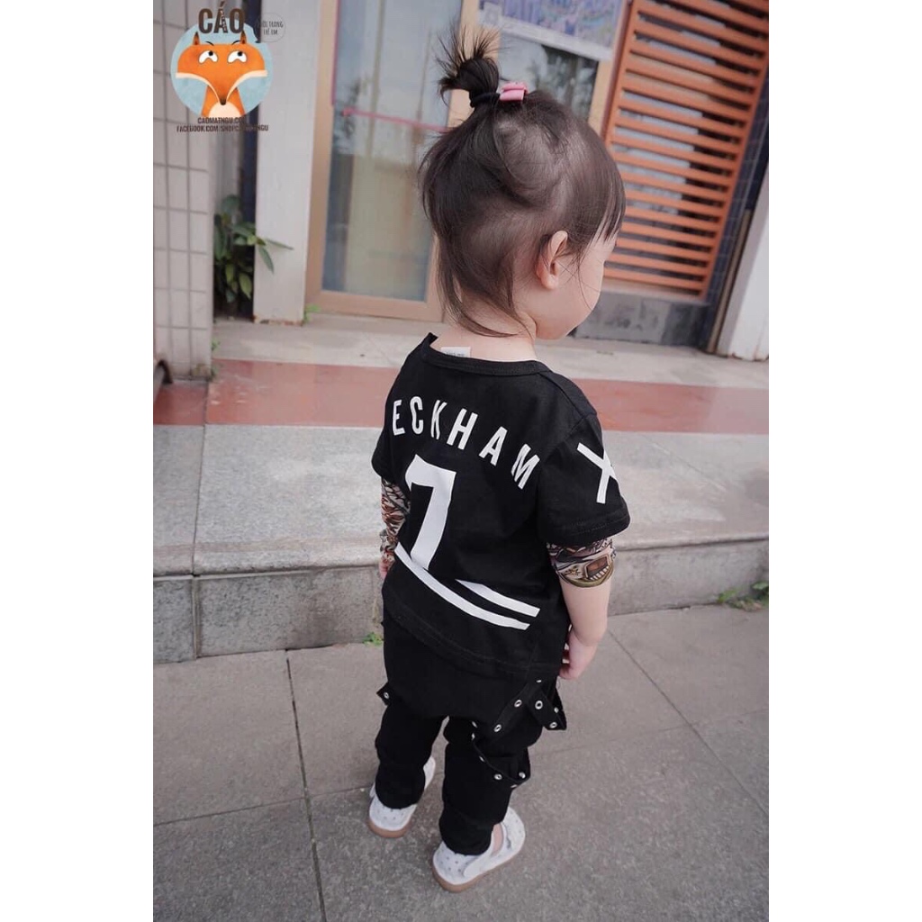 Áo thun cotton xăm 9-24kg cho bé trai Body tattoo trẻ em tay giả xăm