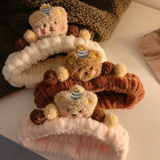 CC61 Cài tóc nữ băng đô gấu 🐻 nhiều màu đính bông