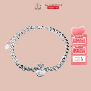 Vòng tay bạc nữ Tyche rose kiểu dáng Hàn Quốc phong cách trẻ trung phù hợp đeo đi học, đi chơi TYCHE JEWELRY