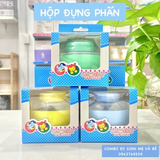 Hộp Đựng Phấn Rôm, Phấn Thơm Cho Bé Hiệu CAMERA (Loại Tốt Có Sẵn Bông Phấn)