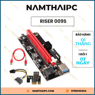 Dây riser 009s có led màu đỏ cao cấp new, riser 4 tụ, riser 8 tụ