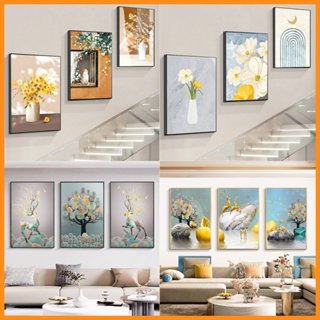 Bộ 3 Tranh Treo Tường Canvas Trang Trí Nhà Cửa - Tặng Đinh Treo Không Khoan - Giá Xưởng, Màu Đẹp
