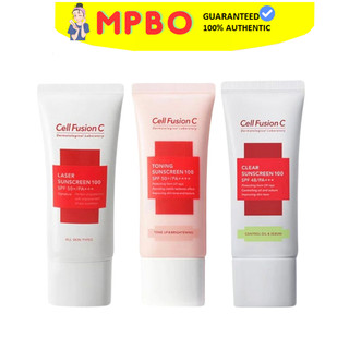 Kem chống nắng Cell Fusion C Nâng Tông Cho Mọi Loại Da Toning Sunscreen 100 SPF50+ PA +++ Hàn Quốc