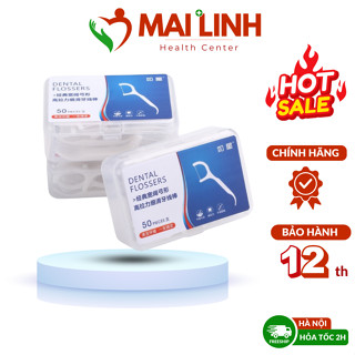 Tăm Chỉ Nha Khoa Hộp 50 Cây, Tăm Nhựa Nha Khoa Chống Thưa Kẽ Răng Chăm Sóc Bảo Vệ Răng Miệng