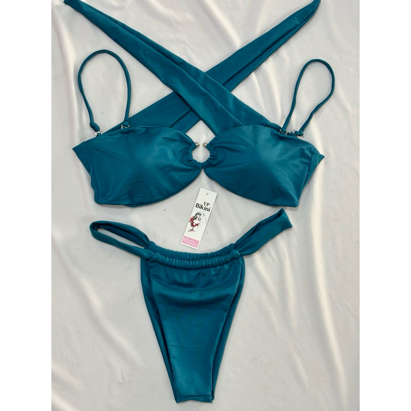 BIKini 2 mảnh đồ bơi phối khoen dây buộc quần khoe  mông (Hàng sẵn) | BigBuy360 - bigbuy360.vn
