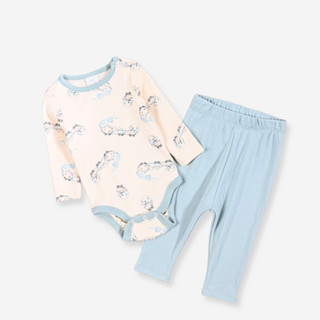 Bộ quần áo sơ sinh bé trai little bundle dài tay 0-6 tháng xuất dư