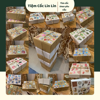 Hộp quà tặng GiftBox có dán sticker siêu đẹp, Hộp quà tặng phong cách Hàn Quốc