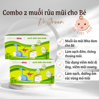 Combo 2 muối rửa mũi dr.green kids 60 gói chính hãng giá tốt