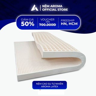 Nệm Cao Su Thiên Nhiên 100% Aroma Latex - êm đàn hồi thoáng mát - Bảo hành chính hãng 10 năm