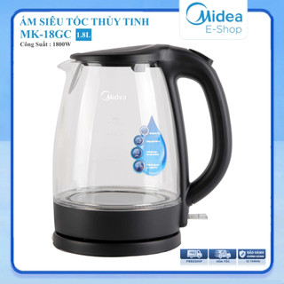 Ấm siêu tốc thủy tinh midea mk-18gc