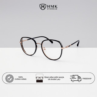 Gọng Kính Kim Loại HMK Eyewear Nam Nữ Thời Trang Phong Cách Dễ Đeo Dáng Đa Giác Bầu - KL2867