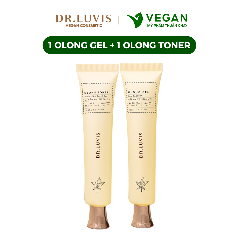 [Combo làm sạch] Olong Gel, Olong Toner Dr.Luvis làm sạch và ngăn ngừa mụn hiệu quả