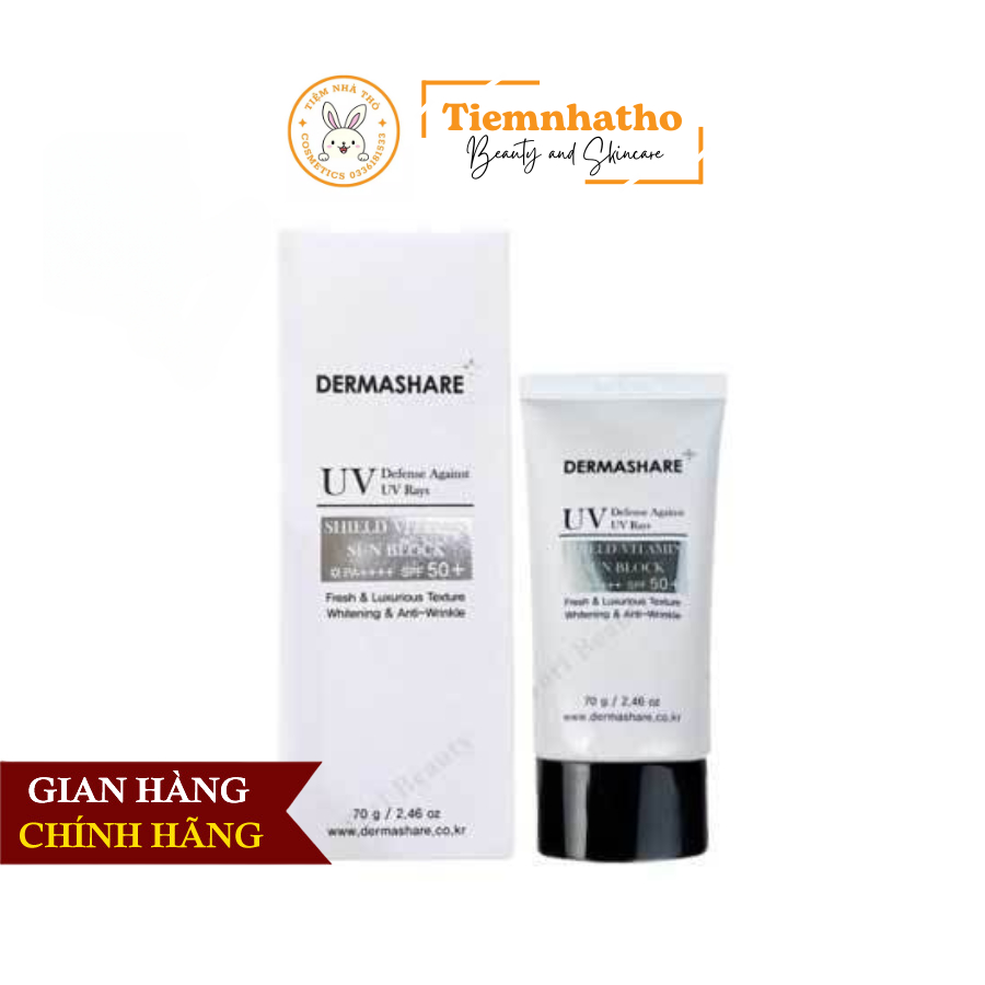 Kem chống nắng cho da nhạy cảm Dermashare Shield Vitamin Sun Block PA++++ SPF 50+, 70g