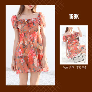 Váy Voan đầm voan xinh - vải voan tơ cao cấp - TSN094