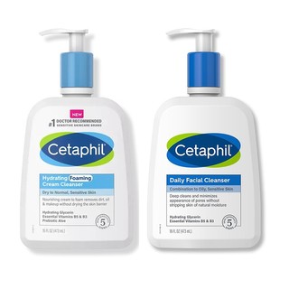 Sữa rửa mặt dịu nhẹ cho da dầu Cetaphil Daily Facial Cleanser và cho da khô Cetaphil Hydrating Foaming Cream Cleanser 47