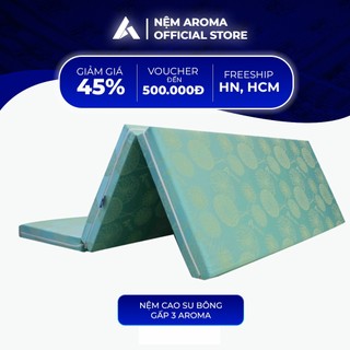 Nệm Cao Su - Bông Ép Aroma Vải Gấm - Êm vừa phải, thoáng mát - Bảo Hành Chính Hãng 10 Năm