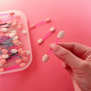 🍀Set 10 cây cọ đánh phấn mắt, cọ tán bột phấn mắt 2 đầu mini 6cm