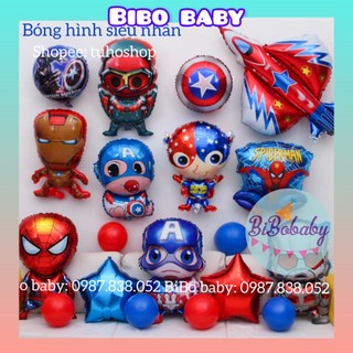 Bóng hình chủ đề siêu anh hùng, siêu nhân, người nhện trang trí sinh nhật cho bé trai - BiBo baby