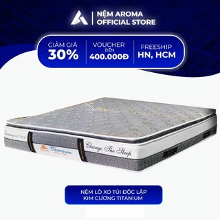Nệm Lò Xo Túi Độc Lập Kim Cương Titanium cao 28cm - Êm Đàn Hồi Thoáng Khí - Bảo Hành 12 Năm