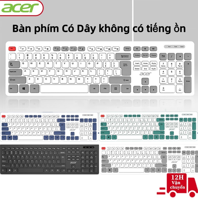 Bàn phím máy tính acer văn phòng có dây cổng usb Siêu Nhạy Không Gây Ồn cho máy tính để bàn, laptop | BigBuy360 - bigbuy360.vn