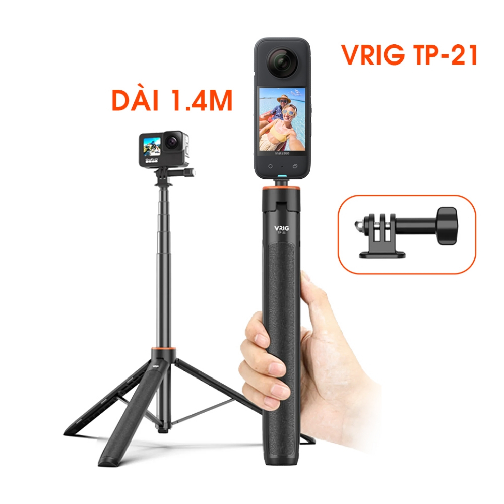 GẬY INSTA360 & GOPRO 3 CHÂN 1.4M VRIG TP-21