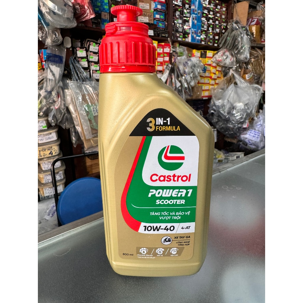 Dầu nhớt dành cho xe tay ga và xe số Castrol Power (800ml- 1L)