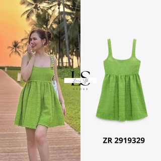 Váy dây bản to mini TQXK màu xanh nõn chuối dước da sang chảnh năng động cá tính hot trend | Order