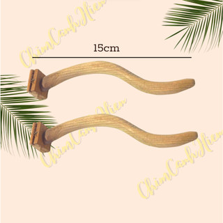 Cầu phụ lồng chim chào mào chất liệu gỗ 15cm - phụ kiện lồng chim 450