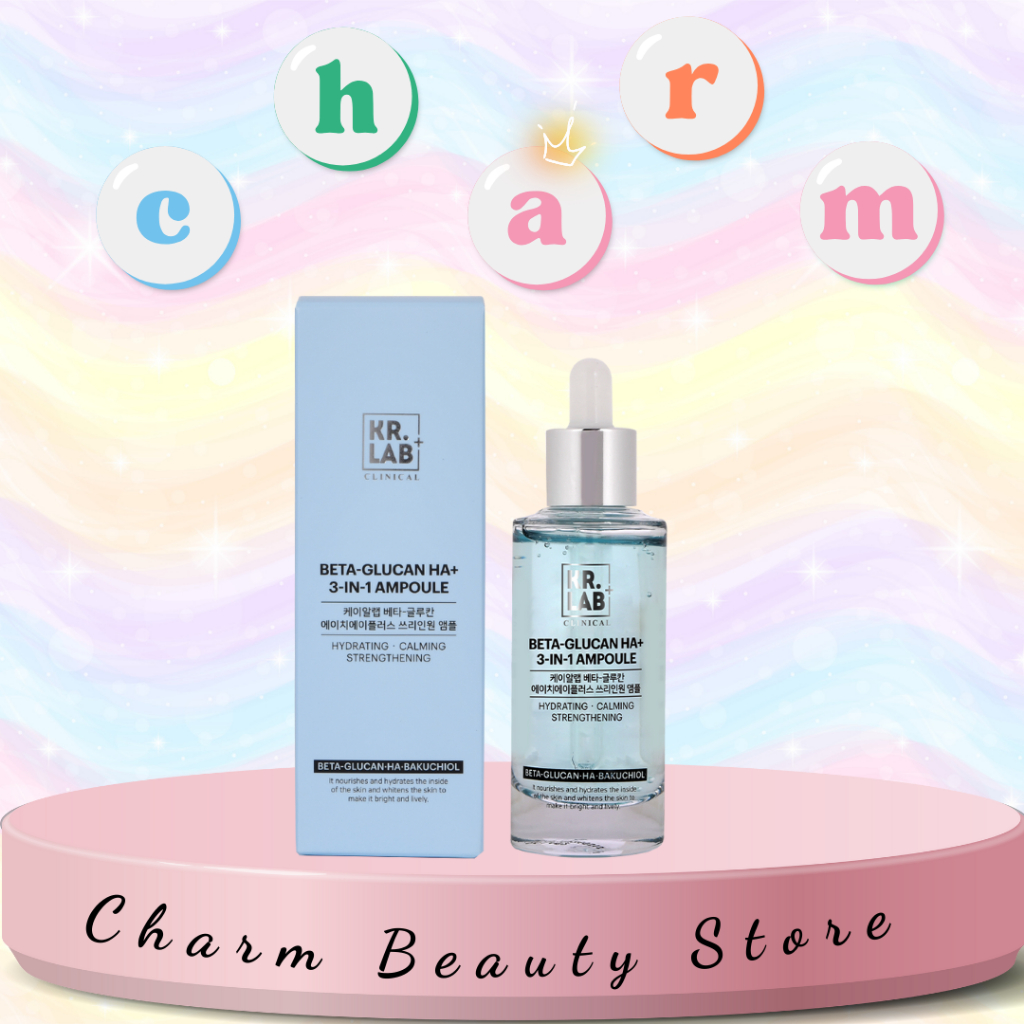 Serum Beta Glucan HA+ B5 Kr.Lab Dưỡng Trắng Da Mờ Thâm Giúp Da Căng Bóng Sáng Mịn