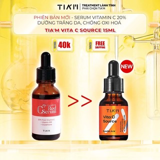Serum Dưỡng Trắng, Phục Hồi Da, Chống Oxi Hoá Vitamin C 20% Tia'm Vita C Source 15ml