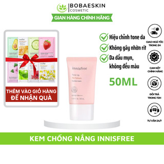 Kem chống nắng innisfree kem chống nắng nâng tone kem chống nắng da dầu mụn Innisfree SPF50+/PA++++ 50ml
