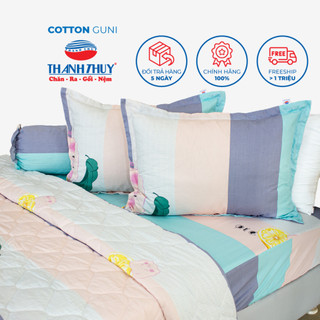 Bộ chăn ga gối 4 món, 5 món - 100% cotton guni họa tiết 72 - thanh thuy