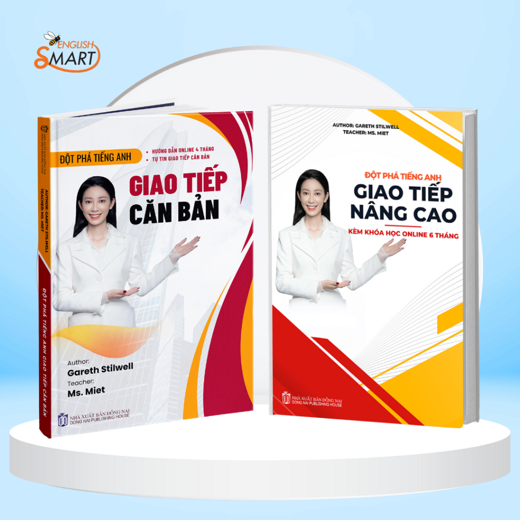 Combo 2 Sách Đột Phá Tiếng Anh Giao Tiếp Căn Bản Và Nâng Cao Dành Cho Người Bắt Đầu Từ Con Số 0- Trình Độ A1- C1