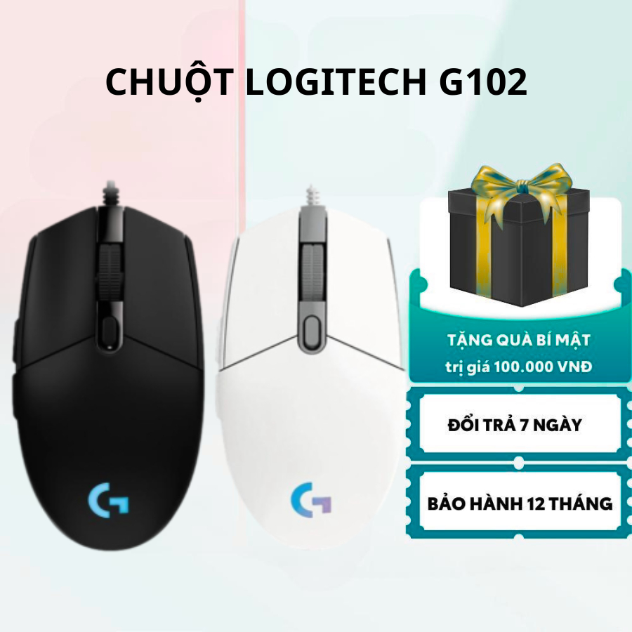 Chuột game có dây Logitech G102 Lightsync - Tùy chỉnh RGB, 6 nút lập trình, nhẹ | BigBuy360 - bigbuy360.vn