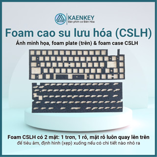 [Kaenkey] Foam cao su lưu hóa 3.5mm, foam switch poron/ixpe lót/mod bàn phím cơ/pcb / Sẵn lỗ ốc, hỗ trợ mọi loại phím cơ