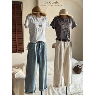 Quần baggy jean lật gấu Comic