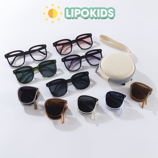 Kính mắt thời trang gấp gọn chống tia UV400 chống bụi bảo vệ mắt, kính mát thời trang mắt vuông to Hàn Quốc PK020Gap