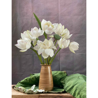 Bình hoa decor dáng miệng loe bình hoa gốm sứ bát tràng nâu cao 20cm lọ hoa decor